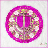 Blended Frill Thread Lace Floral Work Magenta Poshak